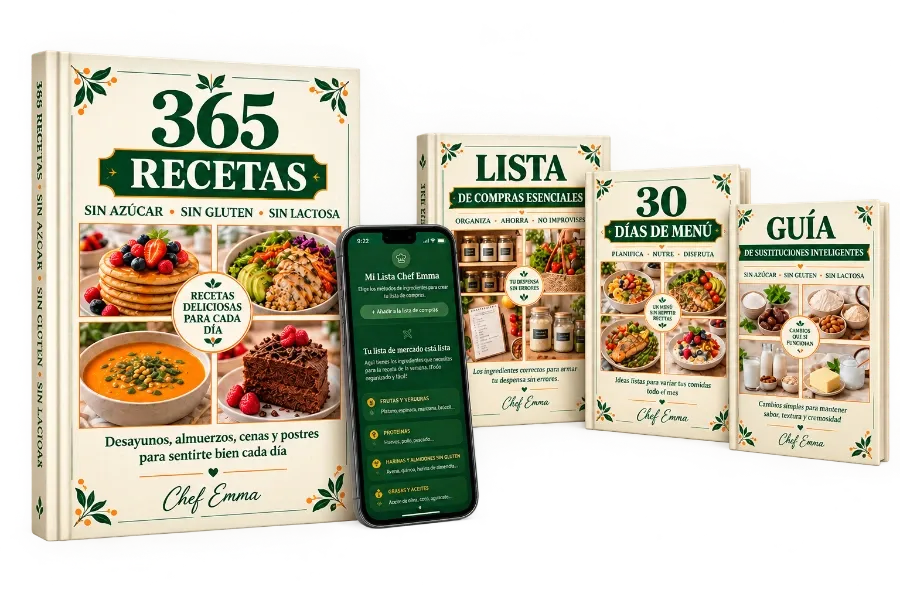 Paquete completo: libro 365 Recetas, app Mi Lista y los 3 bonos
